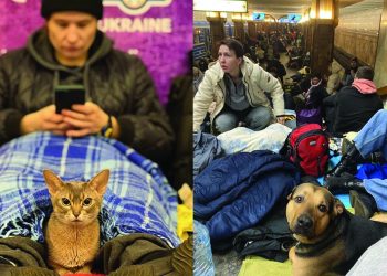 Οι συγκλονιστικές ΦΩΤΟ κατοικιδίων και ιδιοκτητών στο Μετρό του Κιέβου